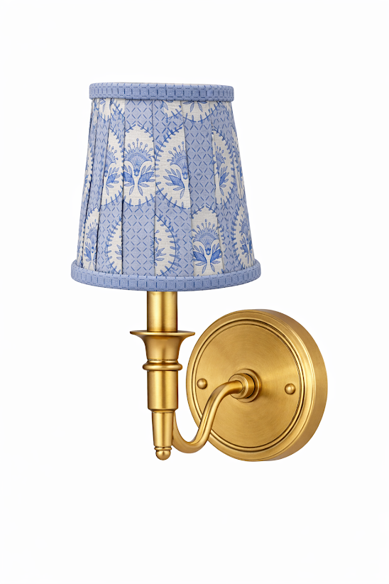 Blue Palm Sconce Shade