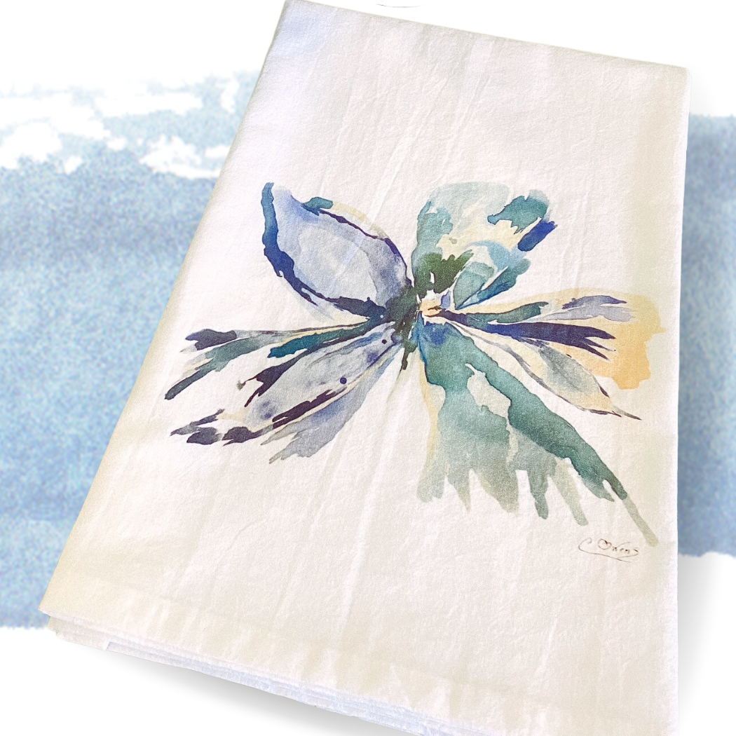 “Flower I” Tea Towel by artist Charissa Owens (Set of 2)