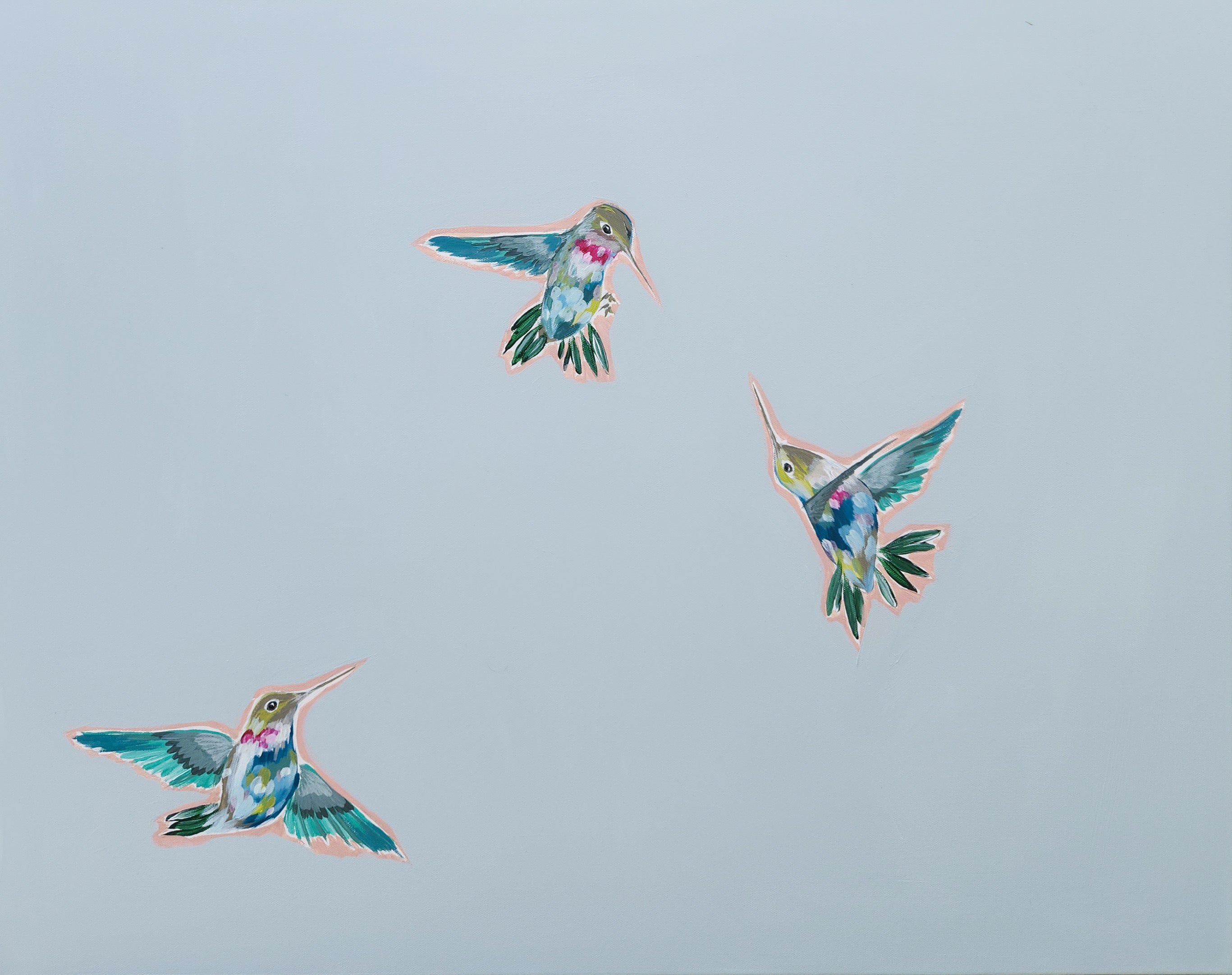 "Hummingbird Dance II" - 24” x 30”