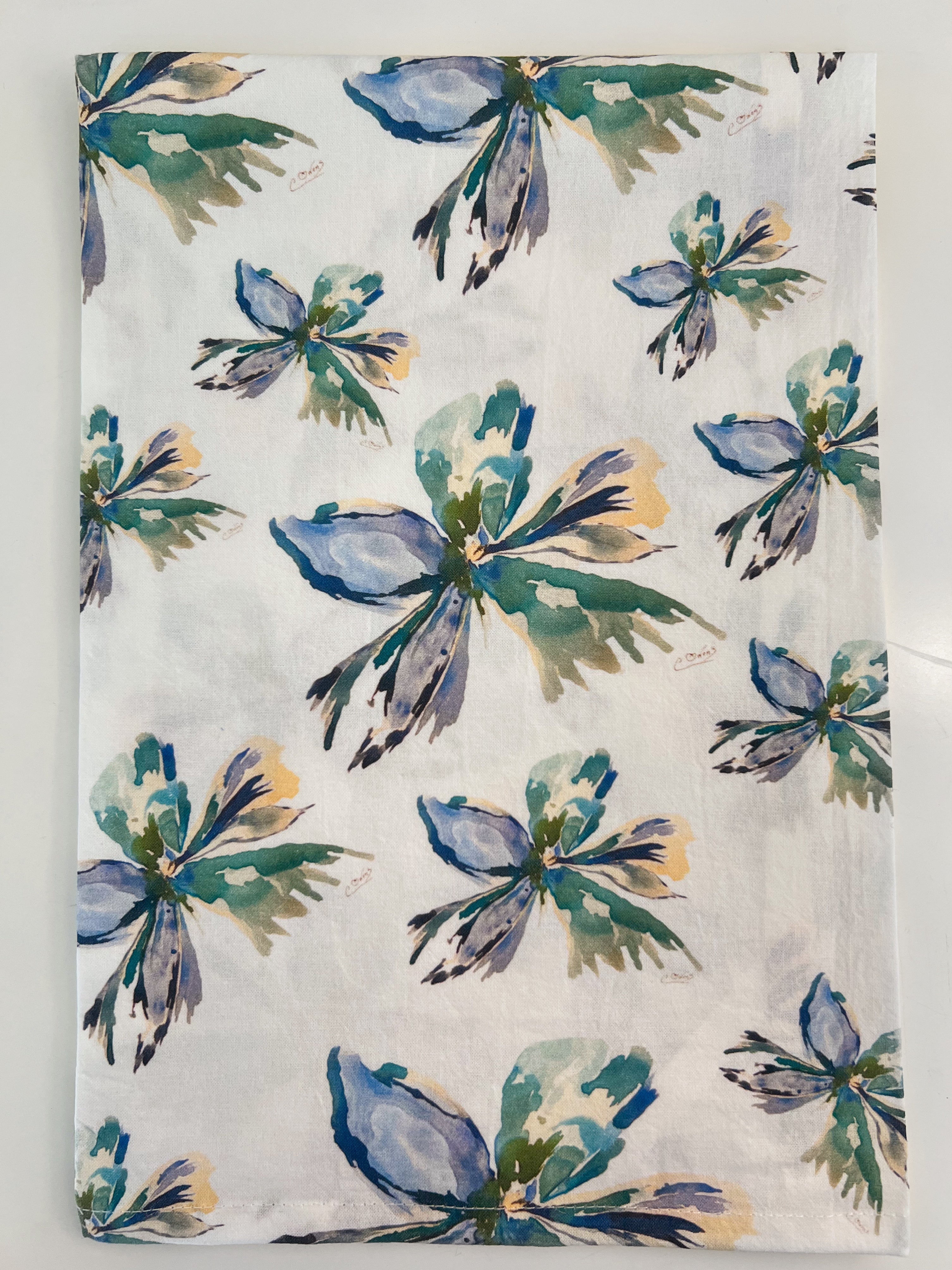 “Flower II” Tea Towel by artist Charissa Owens (Set of 2)