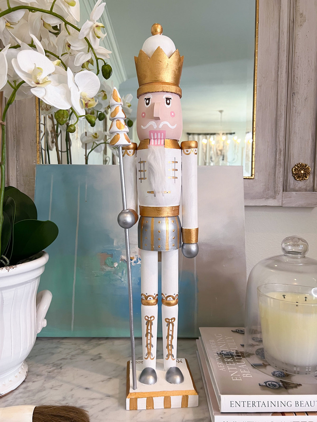 *Preorder* 24” Nutcracker - White Tree
