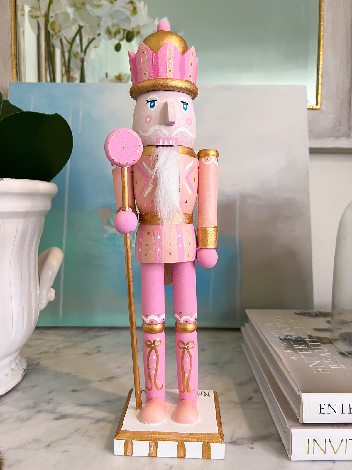 *Preorder* 14” Nutcracker - Pink Drummer