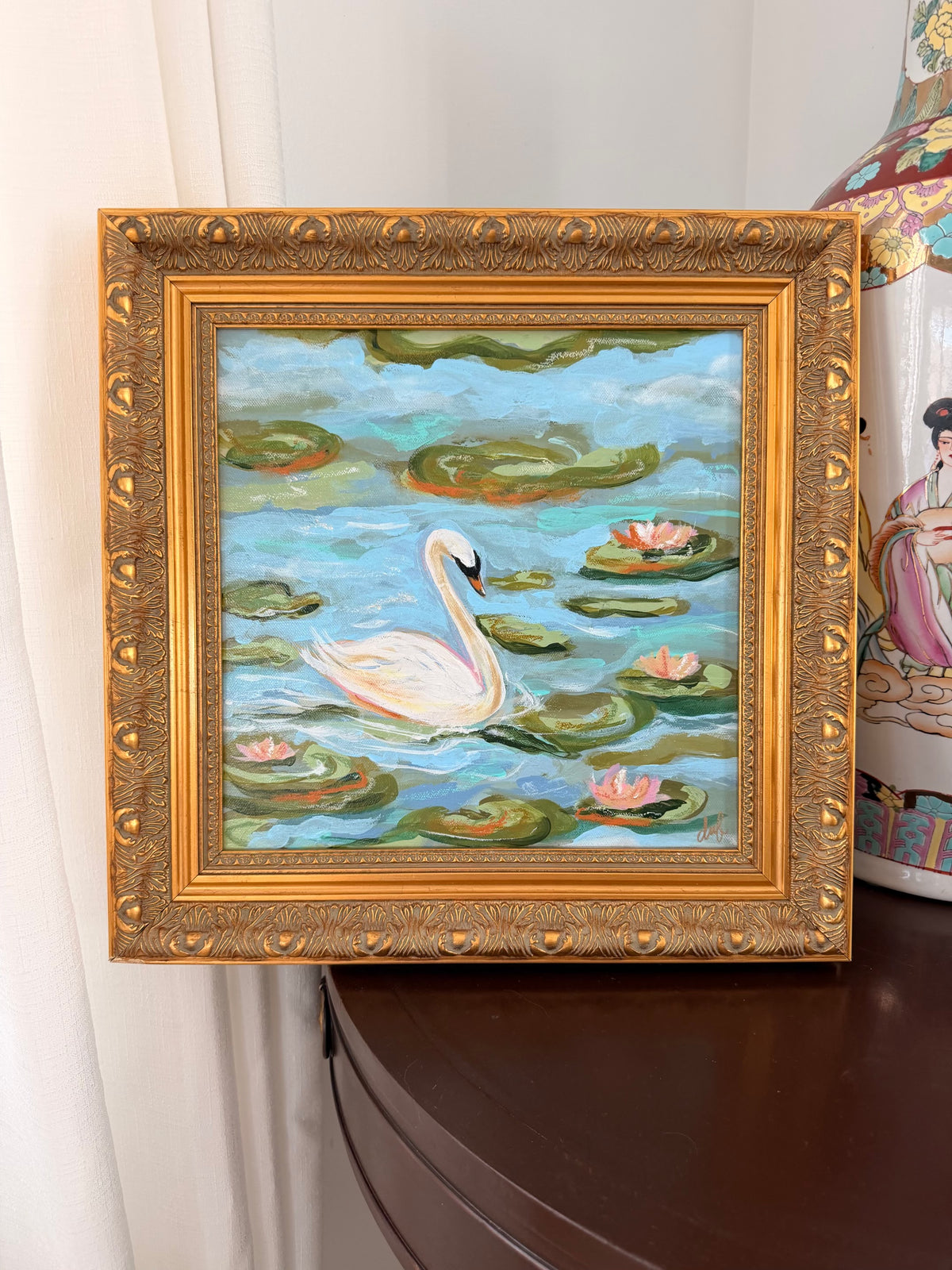 “Swan Song I” - 16” x 16”