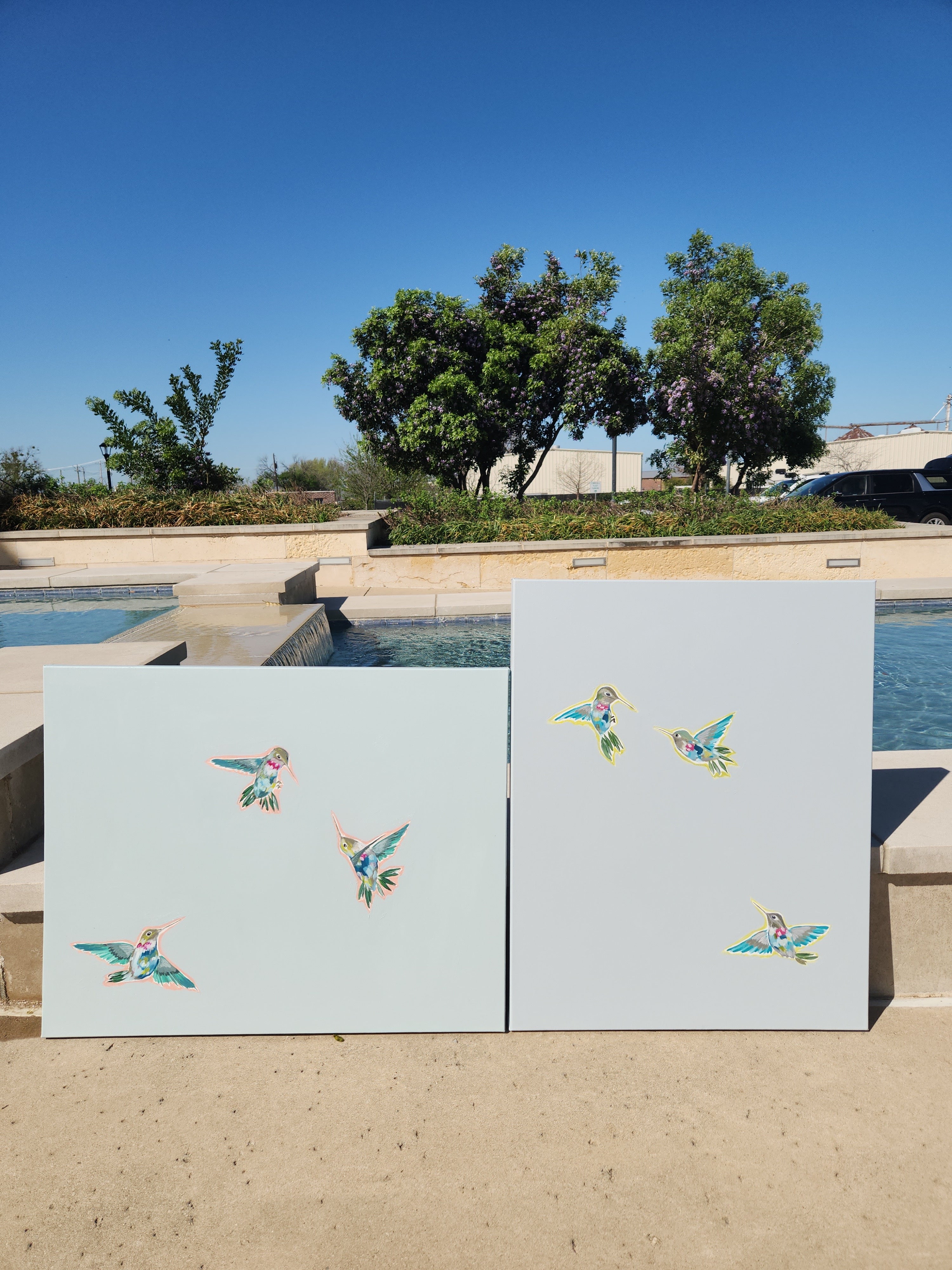 "Hummingbird Dance II" - 24” x 30”