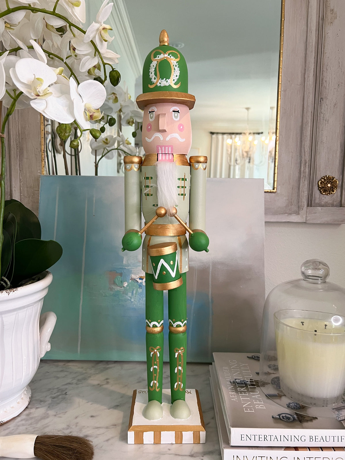 *Preorder* 24” Nutcracker - Green Drummer