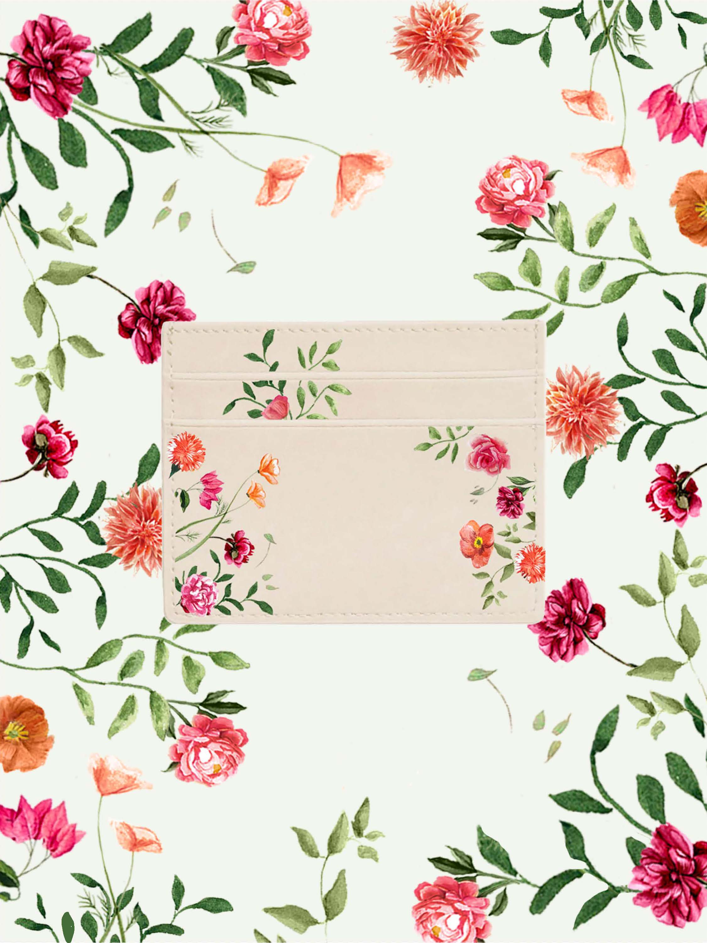 Bouganvillea Beige Cardholder | Emily Mayne Studio x ALEPEL