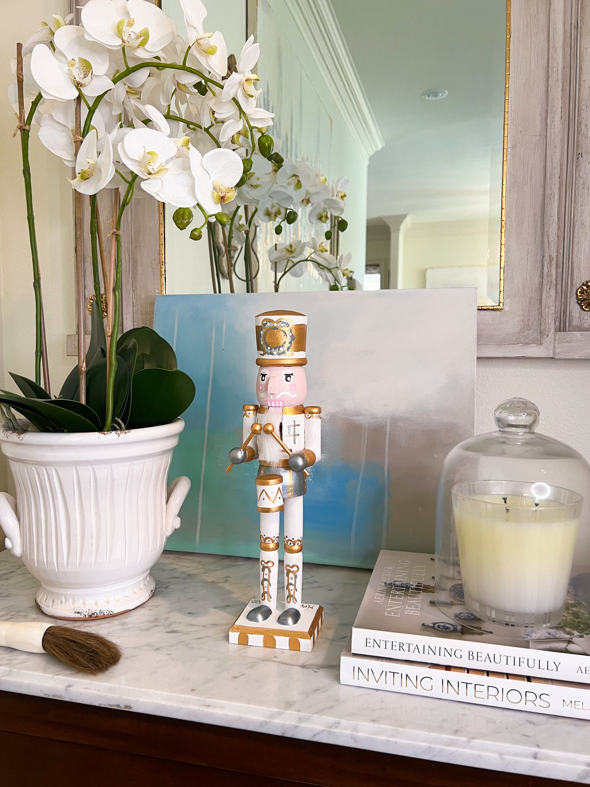 *Preorder* 14” Nutcracker - White Drummer