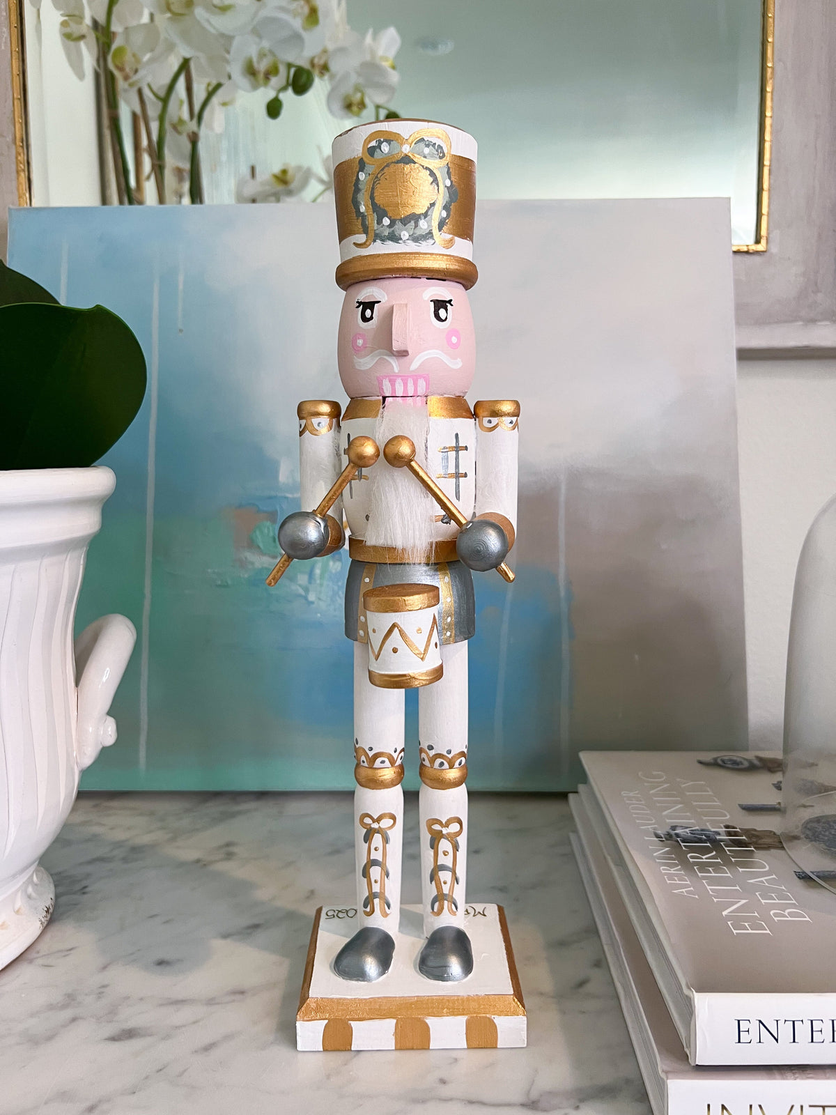 *Preorder* 14” Nutcracker - White Drummer