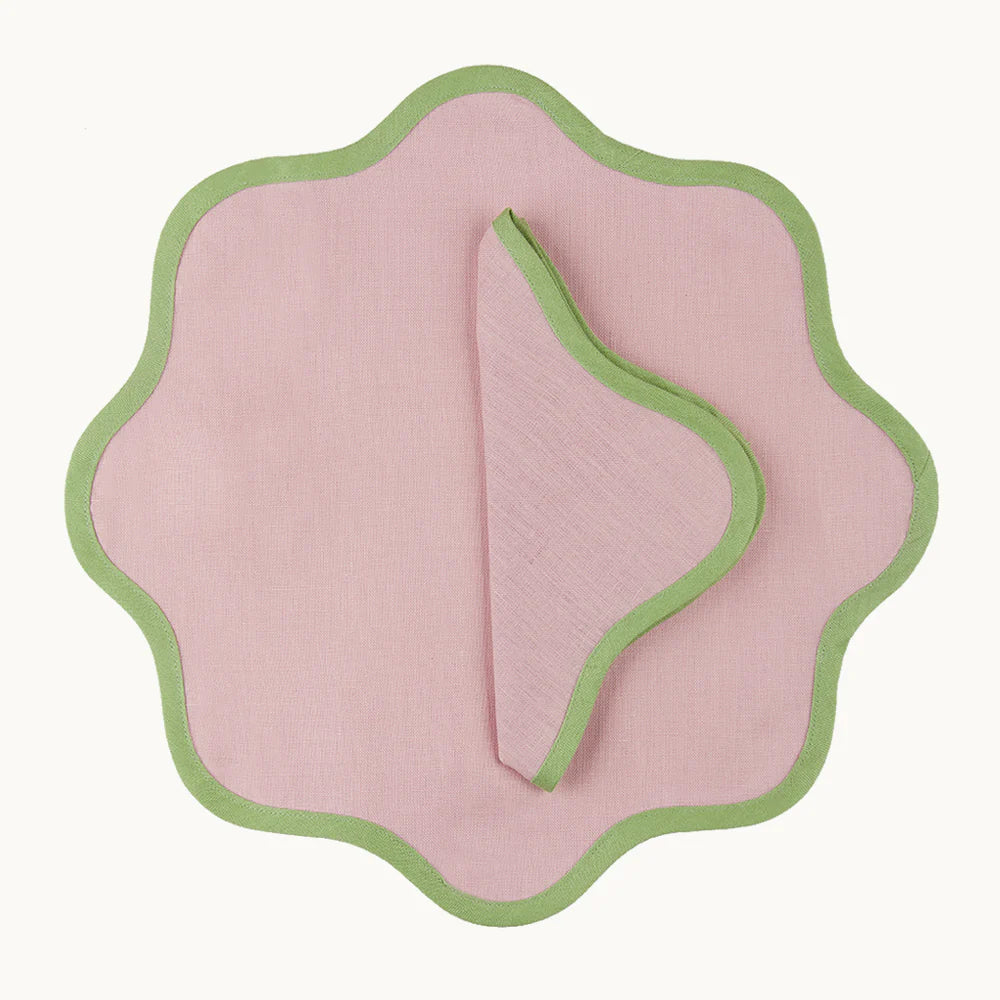 Daisy Pink Linen Napkins (Set of 4)