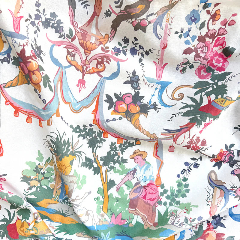 Pink Toile Tablecloth