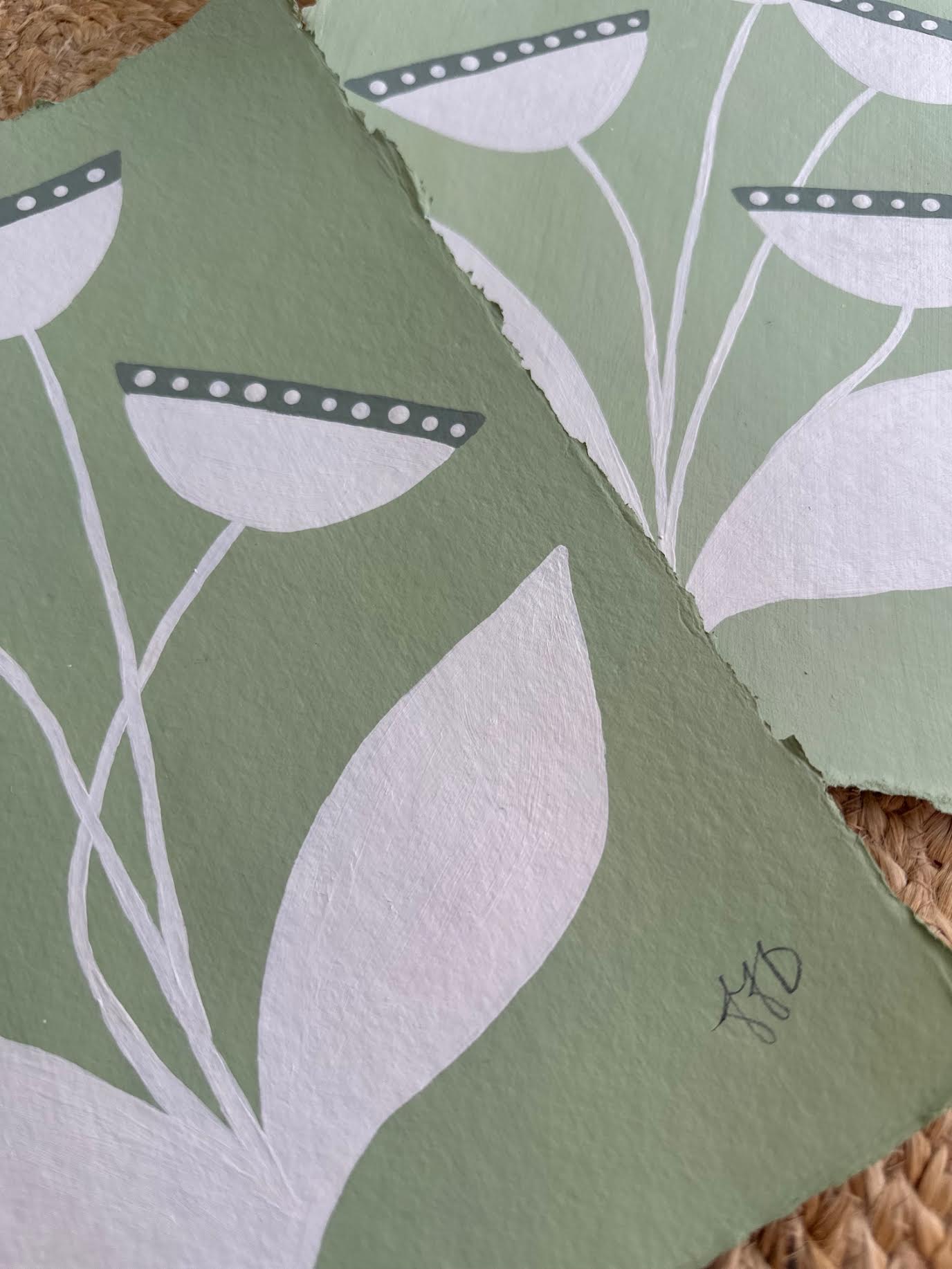 Dotty Botanicals - Fern (Set of 2) - 9” x 12”