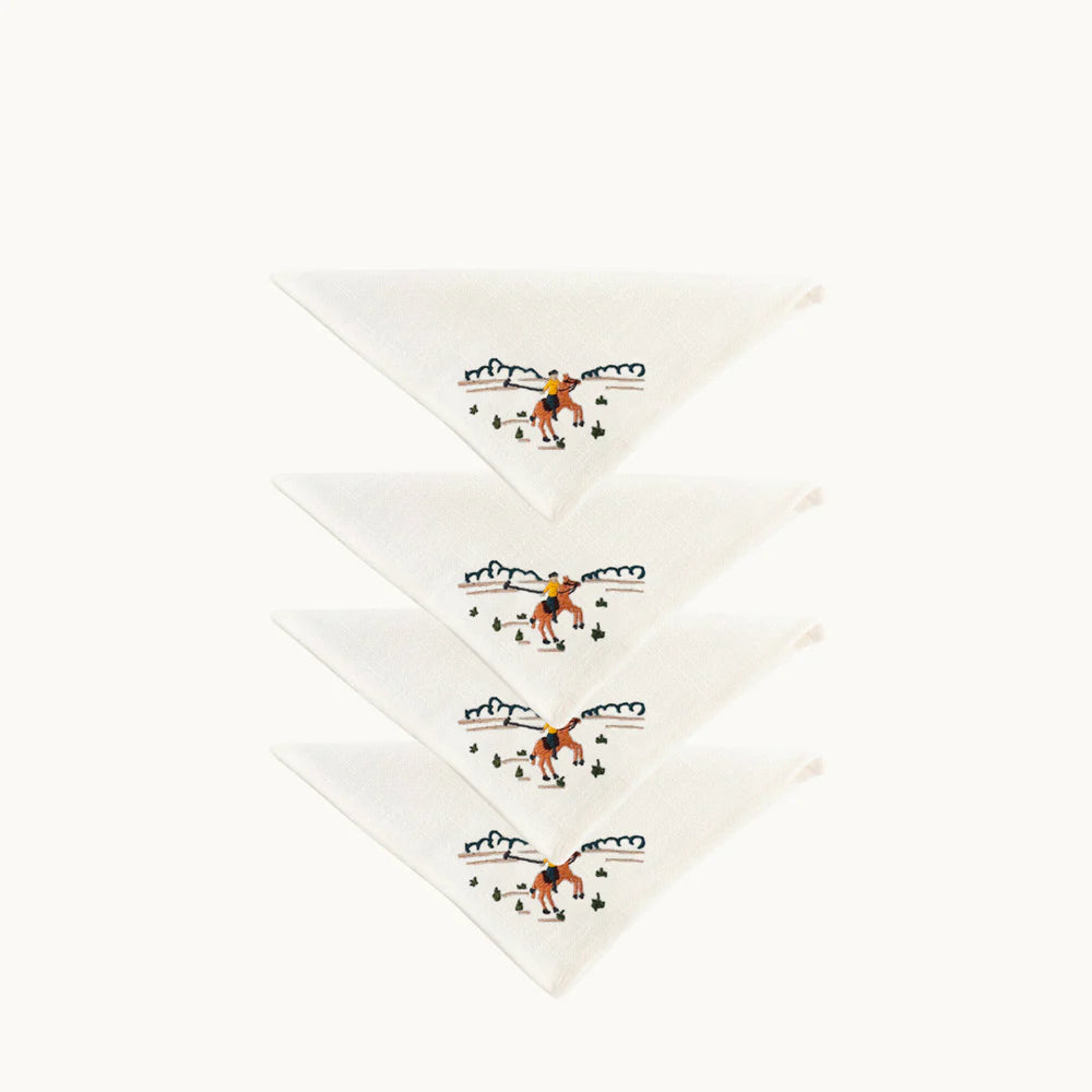 Polo Cocktail Napkins (Set of 4)