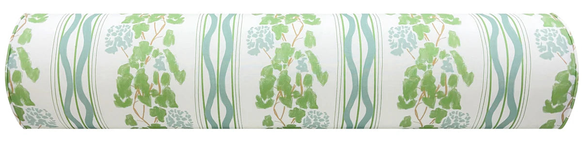 ”Clara- Green” Bolster by artist Lulie Wallace