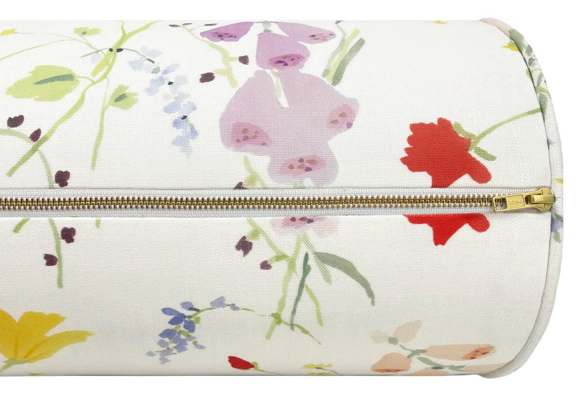 “Flora” Bolster by artist Caitlin McGauley