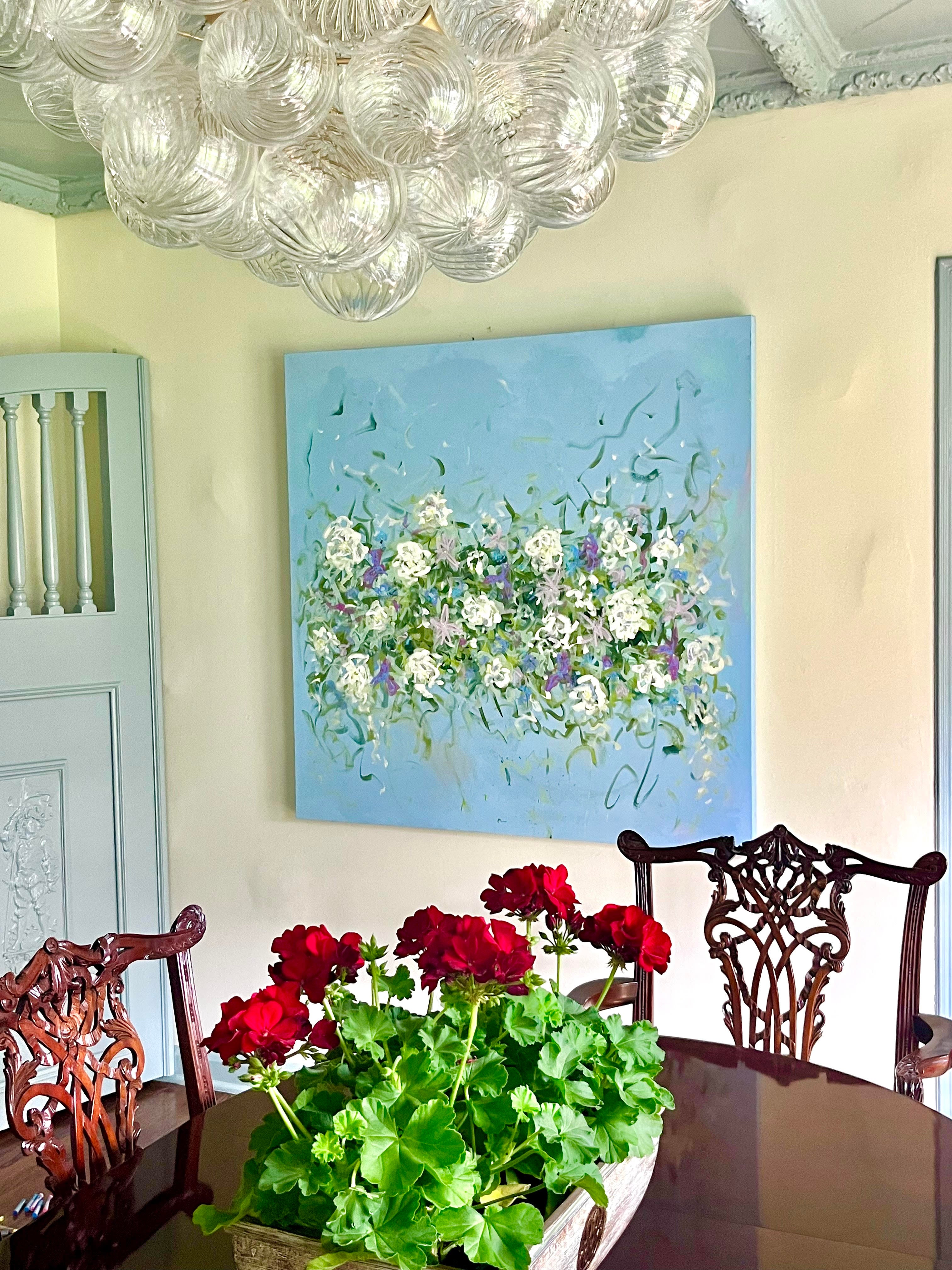 “Hydrangea and Iris” - 48” x 48”