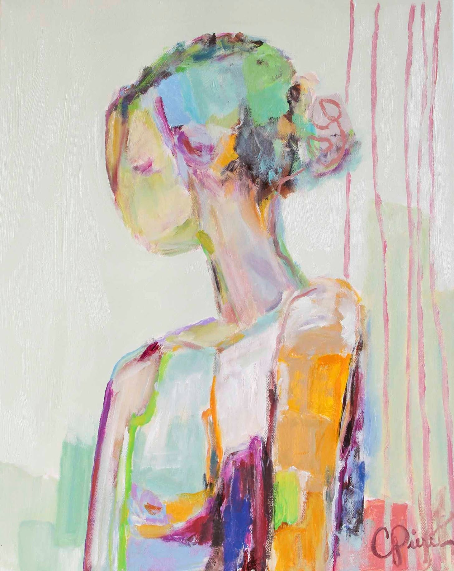 “Green Patchwork” - 16” x 20”