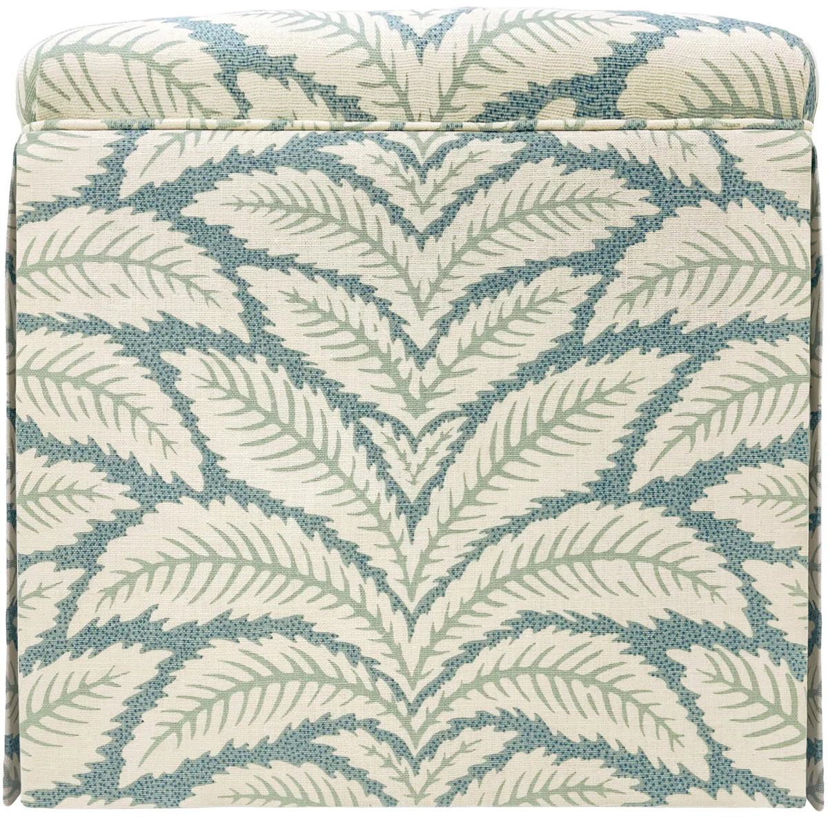 Skirted Ottoman - Talavera Linen by by Brunschwig & Fils