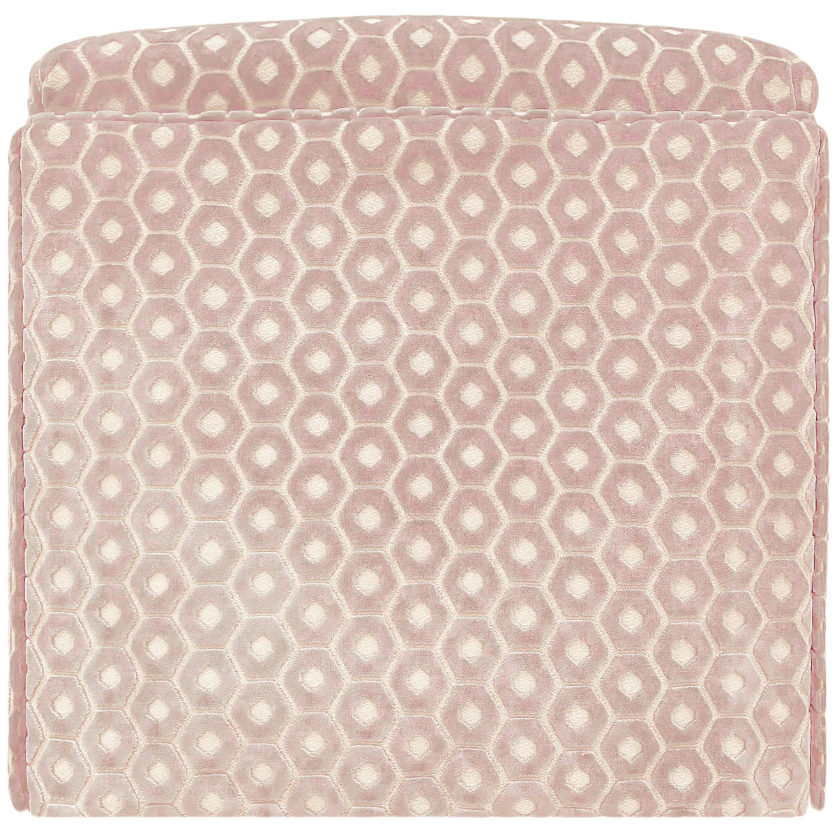 Skirted Ottoman - Paloma Cut Velvet Blush