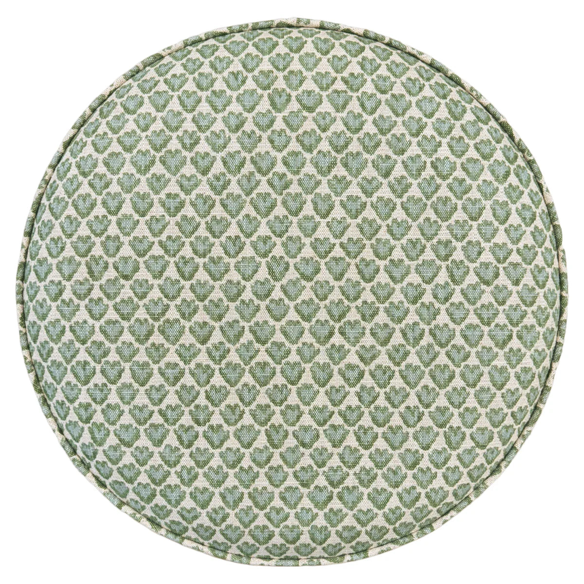 Round Ottoman with Bullion - Sissy Print