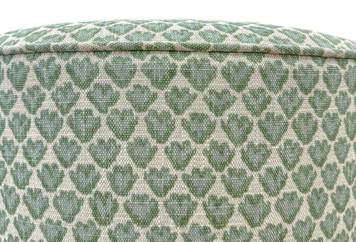Round Ottoman with Bullion - Sissy Print