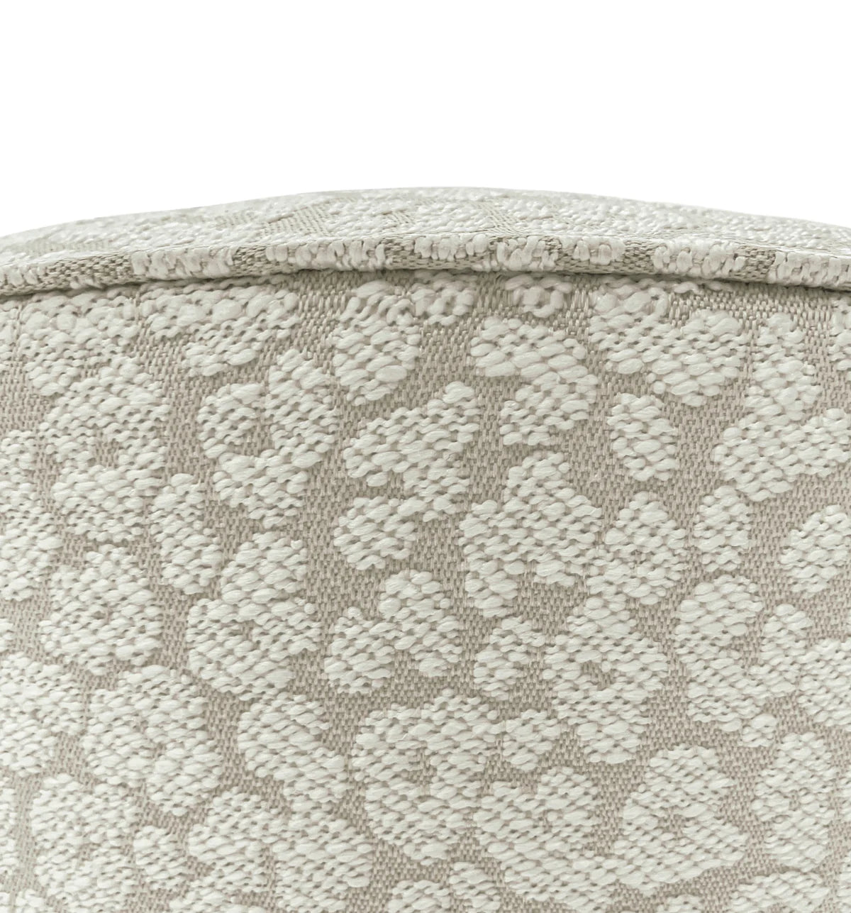 Round Ottoman - Leopard Chenille Stone