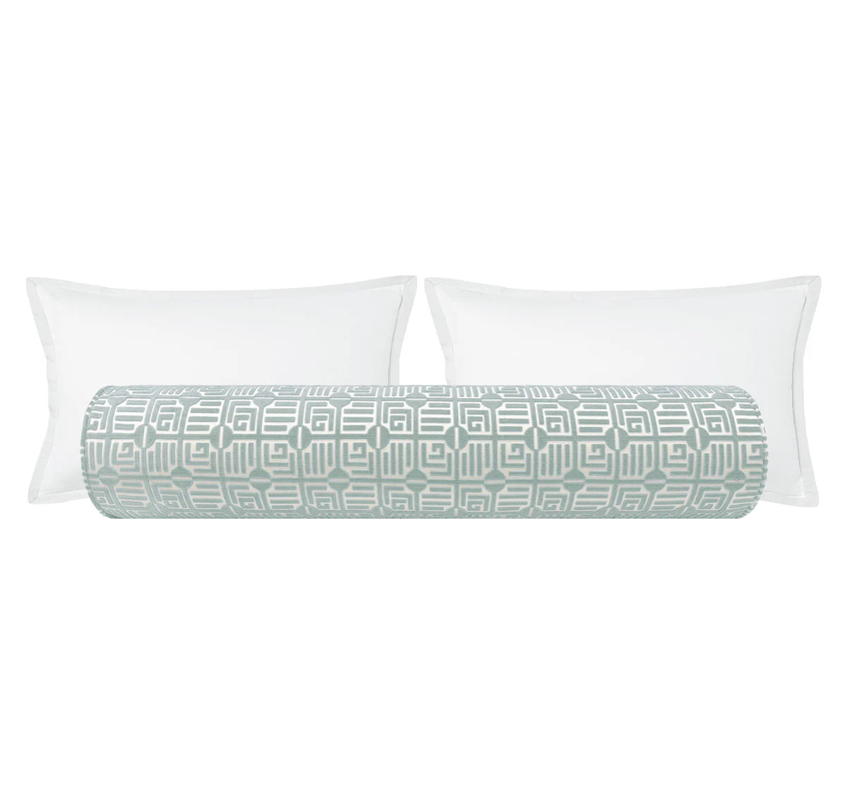 Labyrinth Velvet Mist Bolster - Thibaut