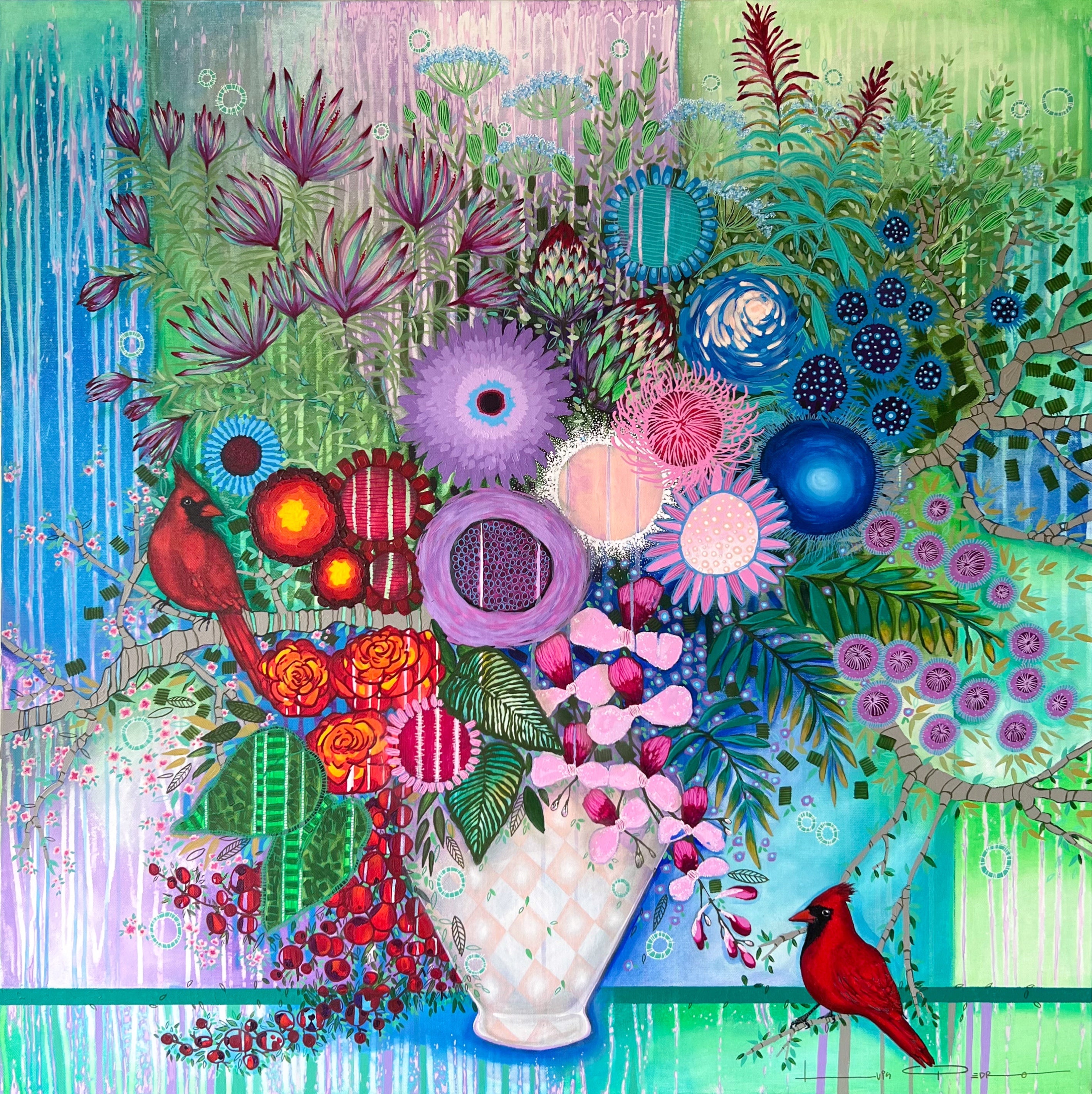 ”Flowers for New Orleans” - 40” x 40”