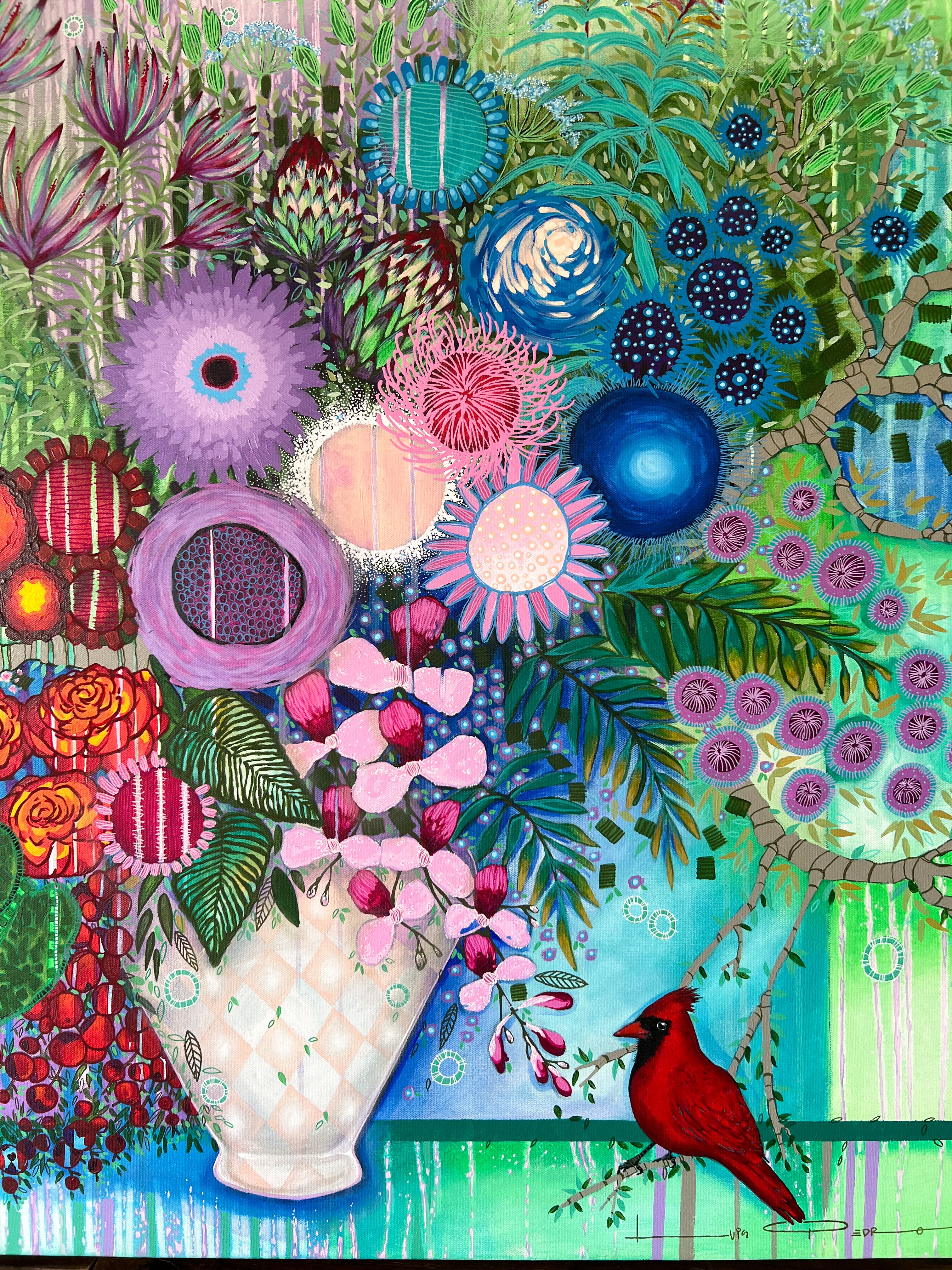 ”Flowers for New Orleans” - 40” x 40”