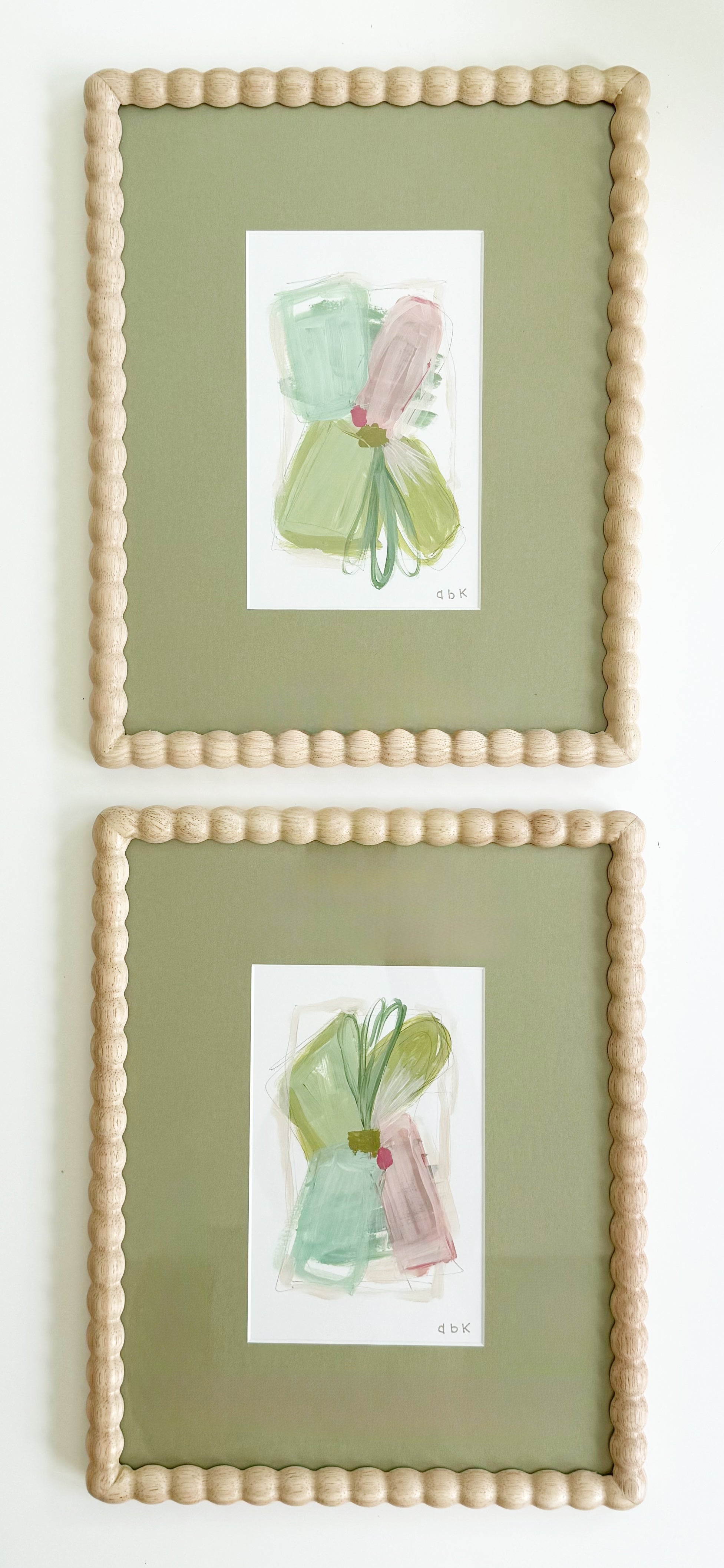 “Whimsy in Green I” - 12” x 15”