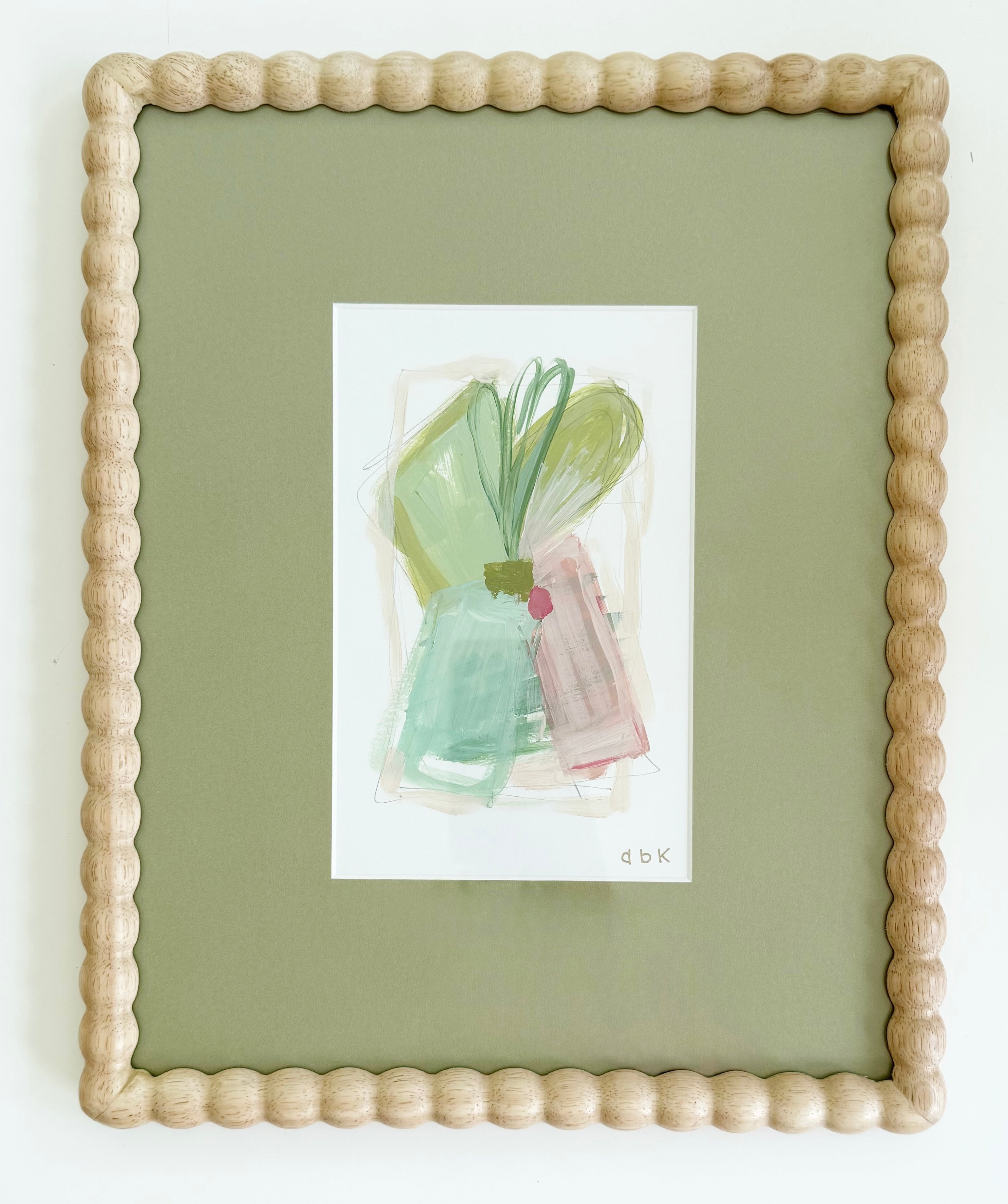 “Whimsy in Green I” - 12” x 15”