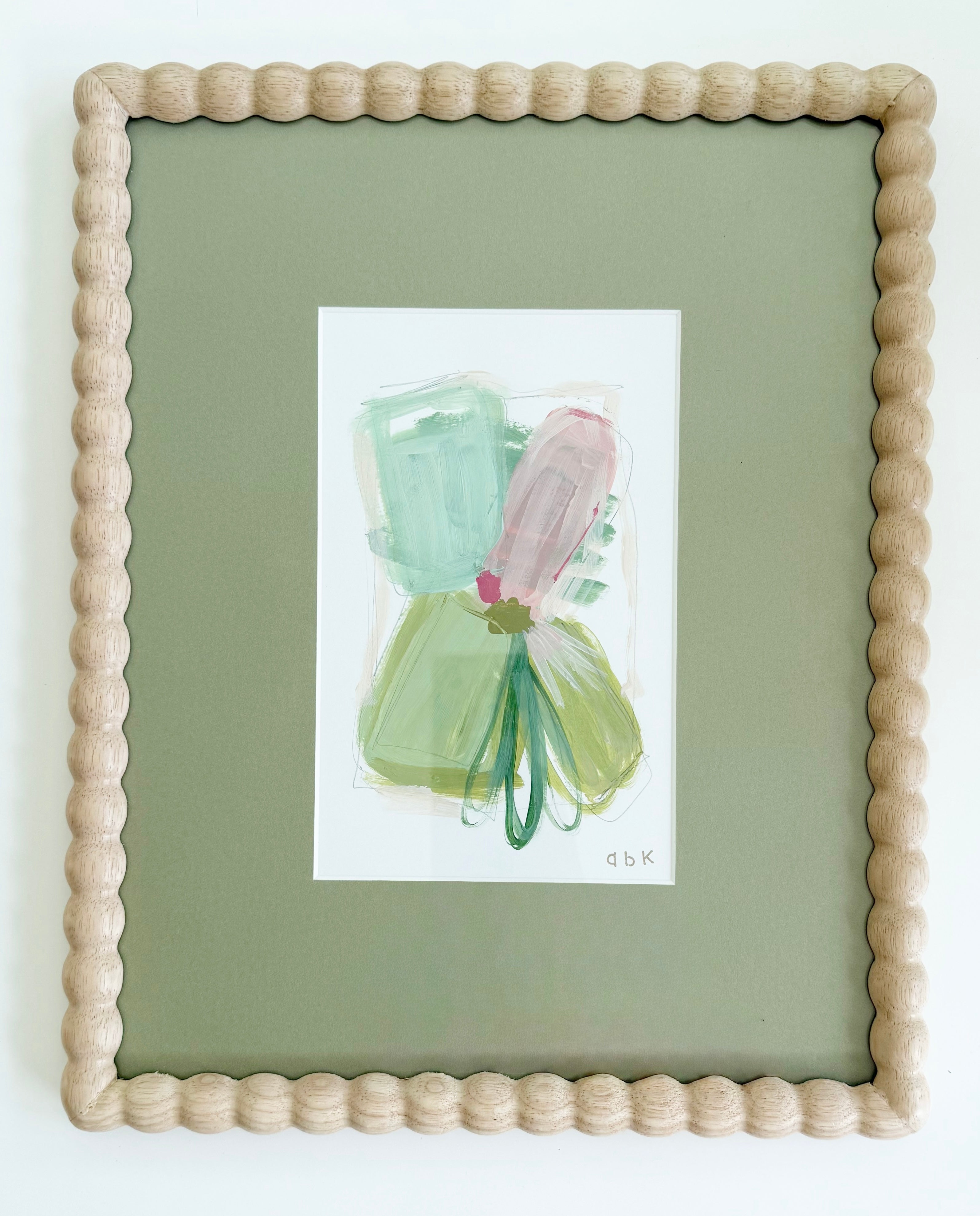 “Whimsy in Green II” - 12” x 15”