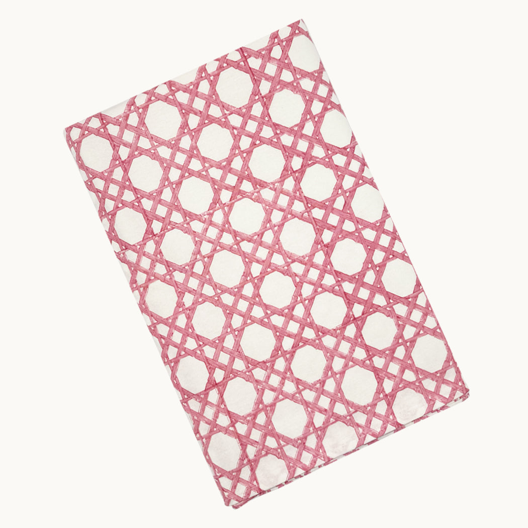Bamboo pink trellis tablecloth