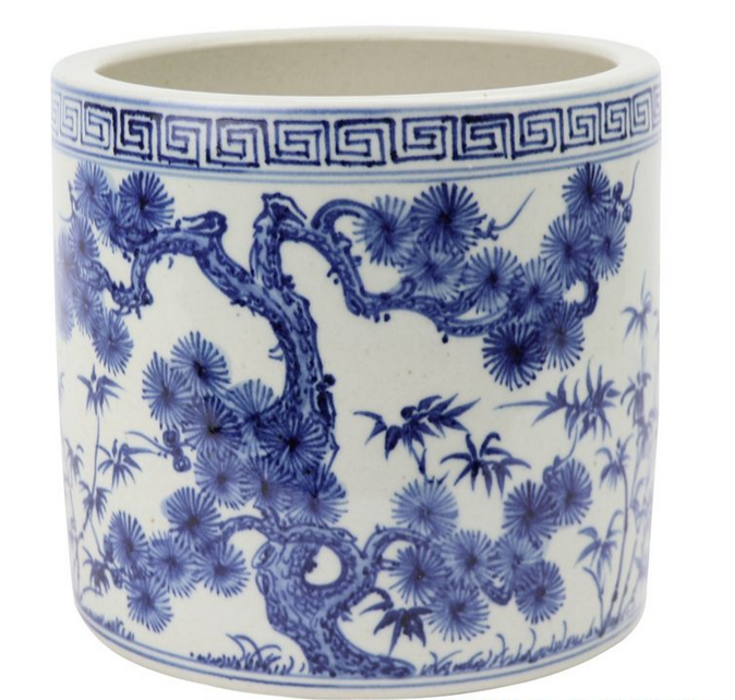Plum Blossom Round Planter