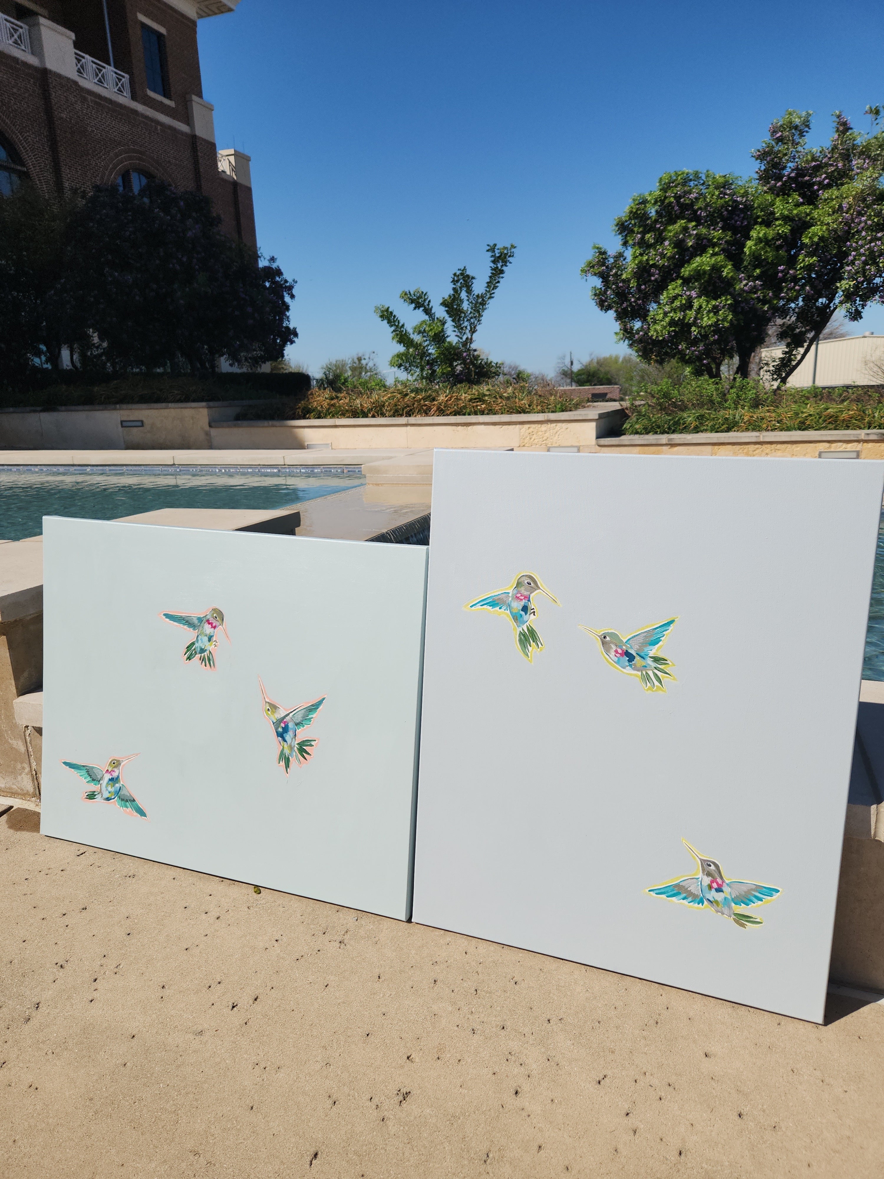 "Hummingbird Dance II" - 24” x 30”