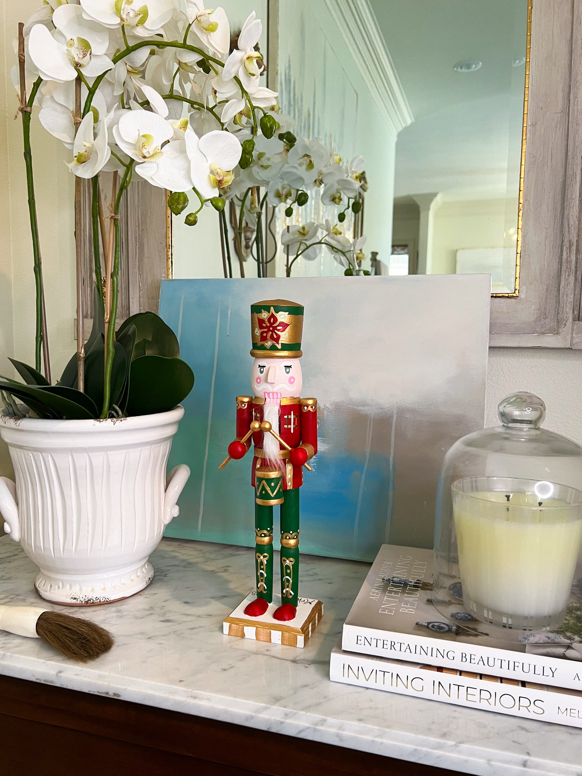 *Preorder* 14” Nutcracker - Red & Green Drummer II