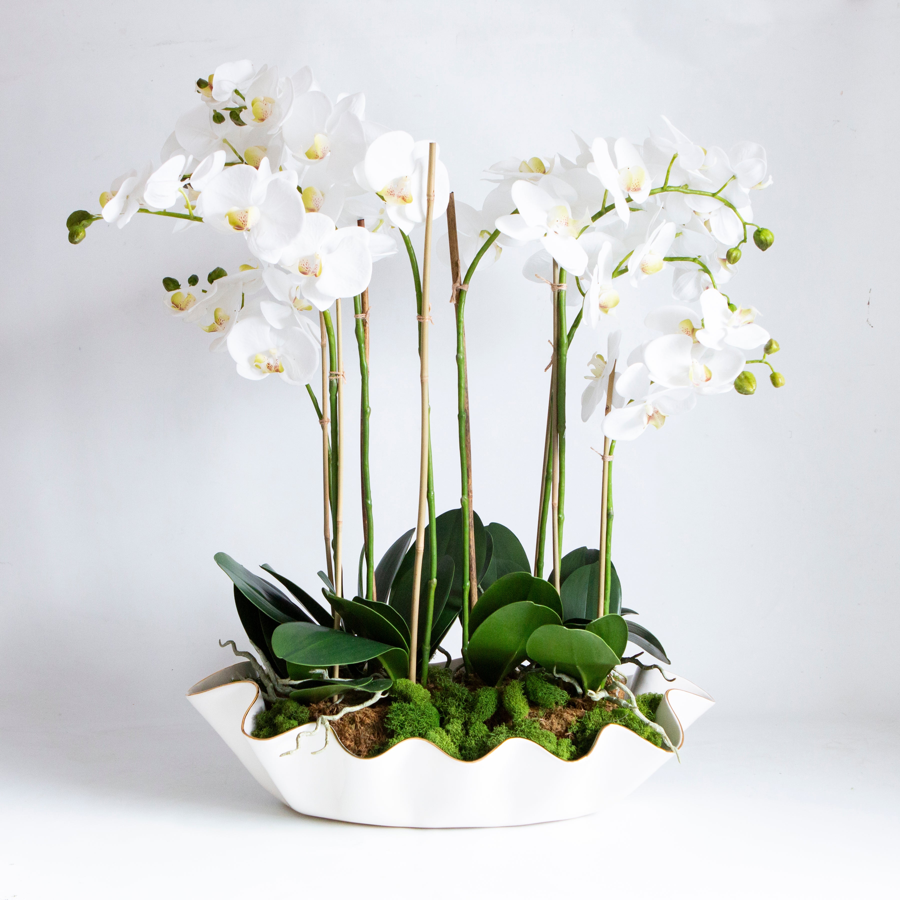 30" Faux Orchid Drop-In