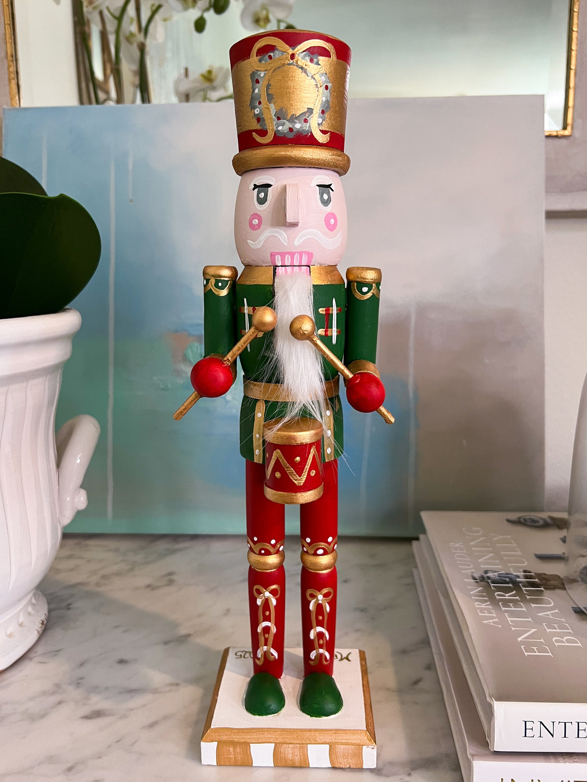 *Preorder* 14” Nutcracker - Red & Green Drummer I