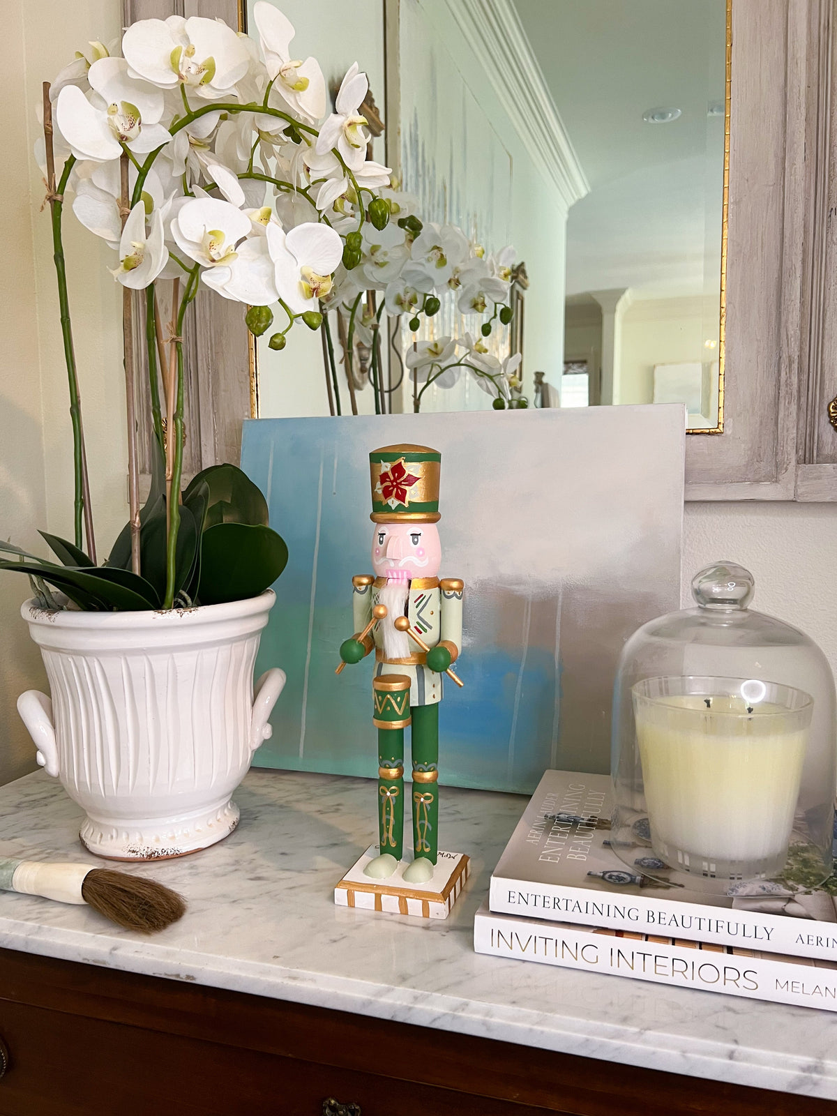 *Preorder* 14” Nutcracker - Green Drummer