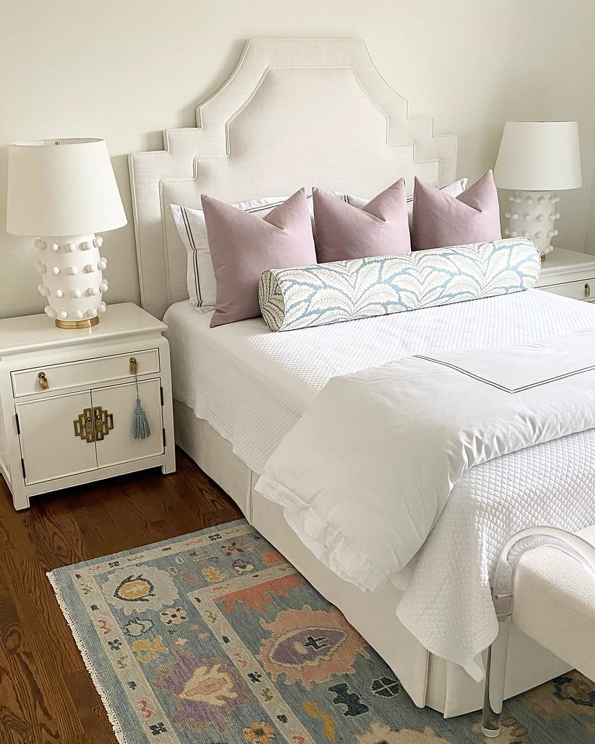 Talavera Linen Aqua Bolster - Brunschwig & Fils