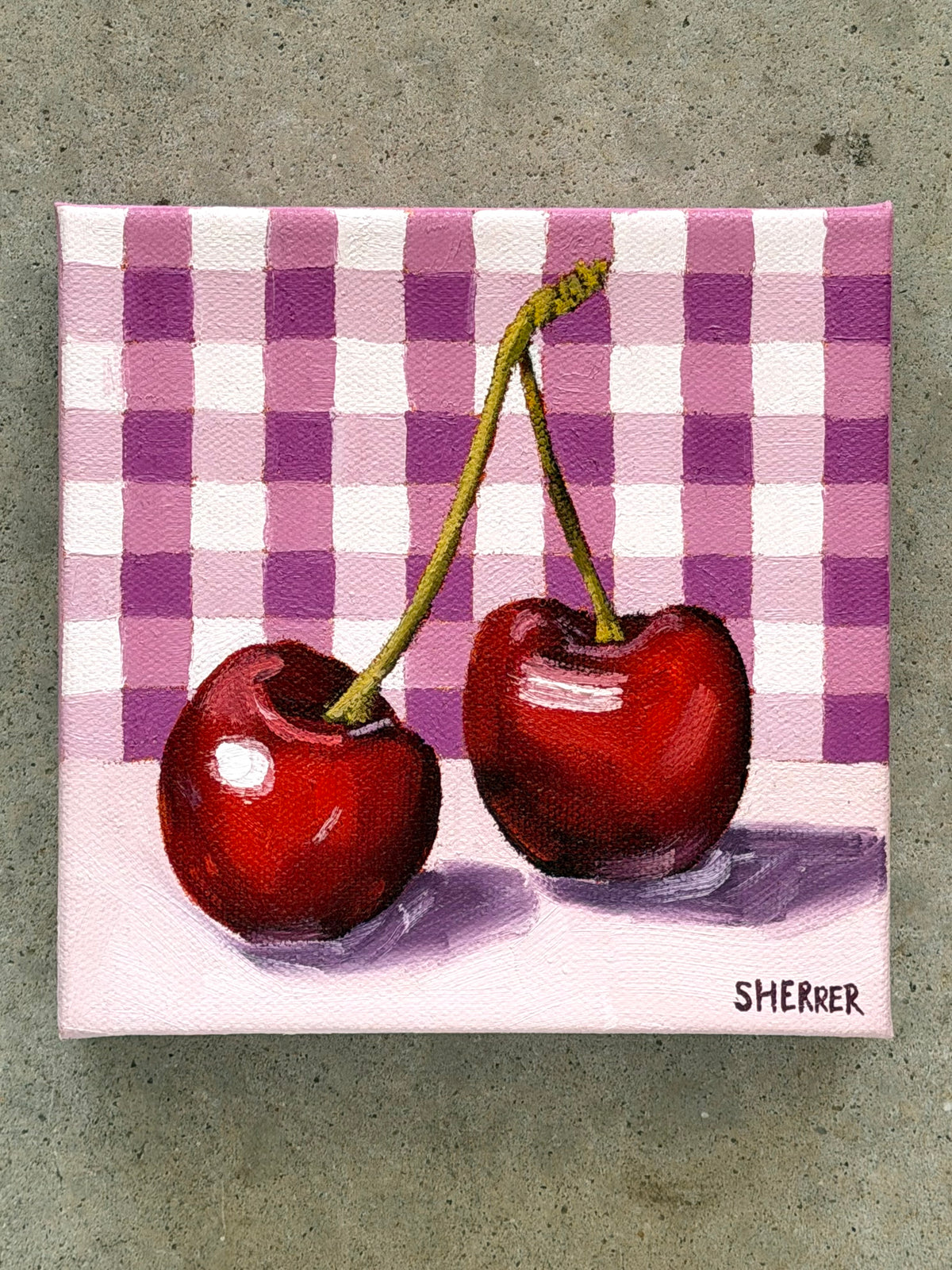 “Plaid Picnic” - 6” x 6”