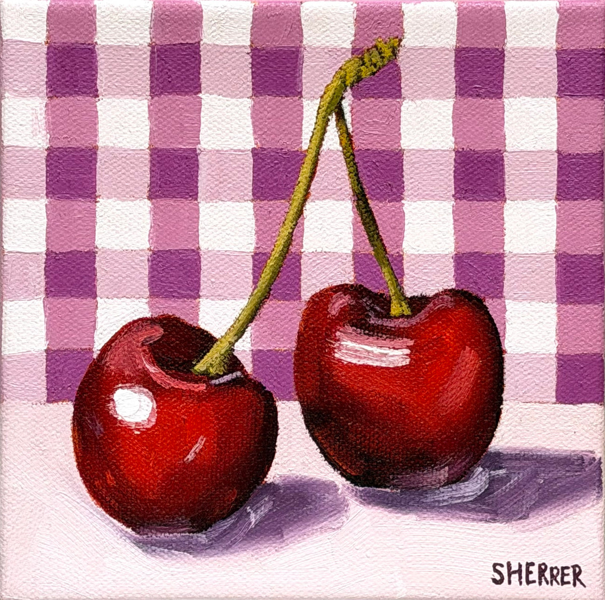 “Plaid Picnic” - 6” x 6”