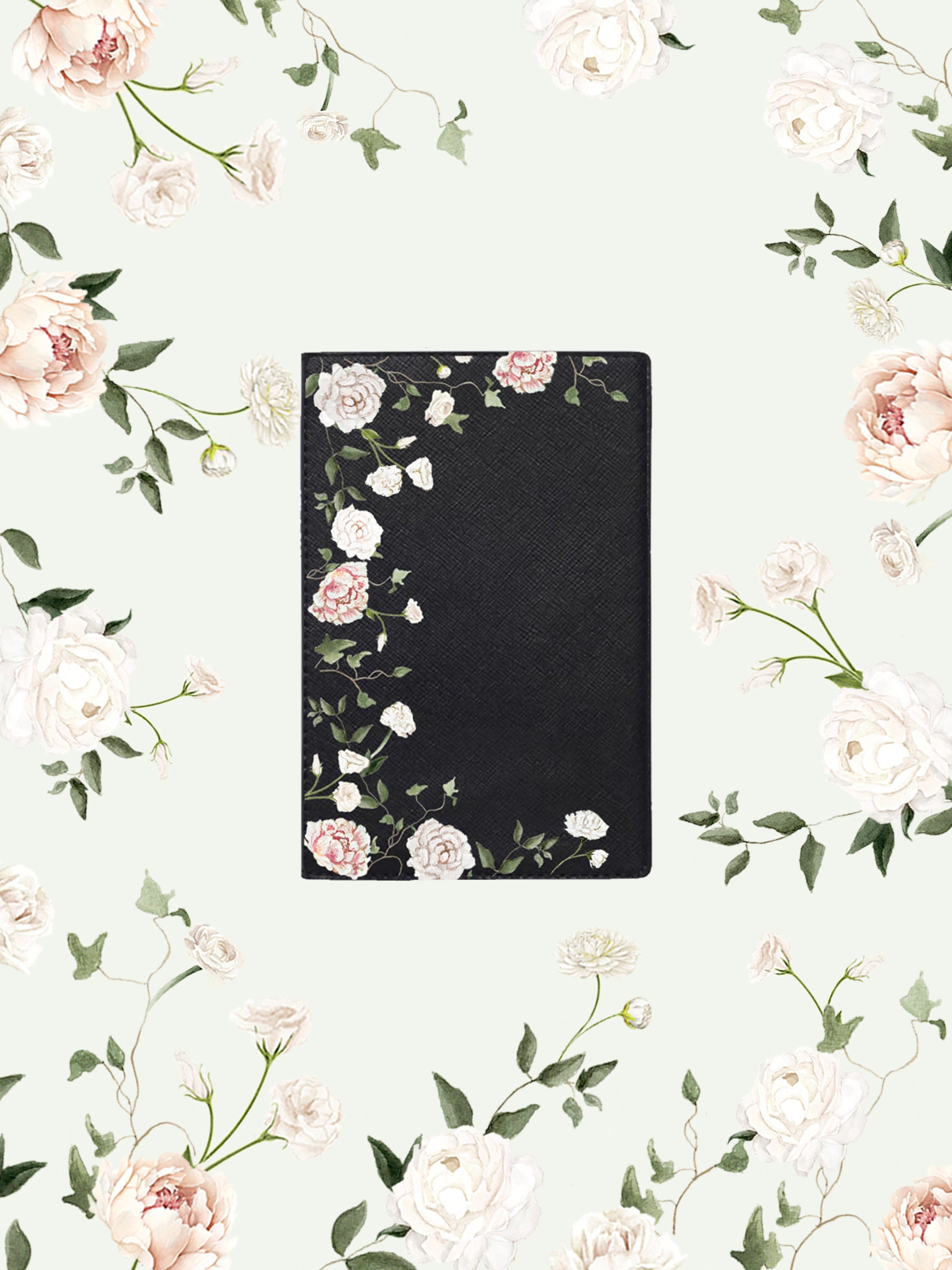 Blush Black Passport Holder | Emily Mayne Studio x ALEPEL