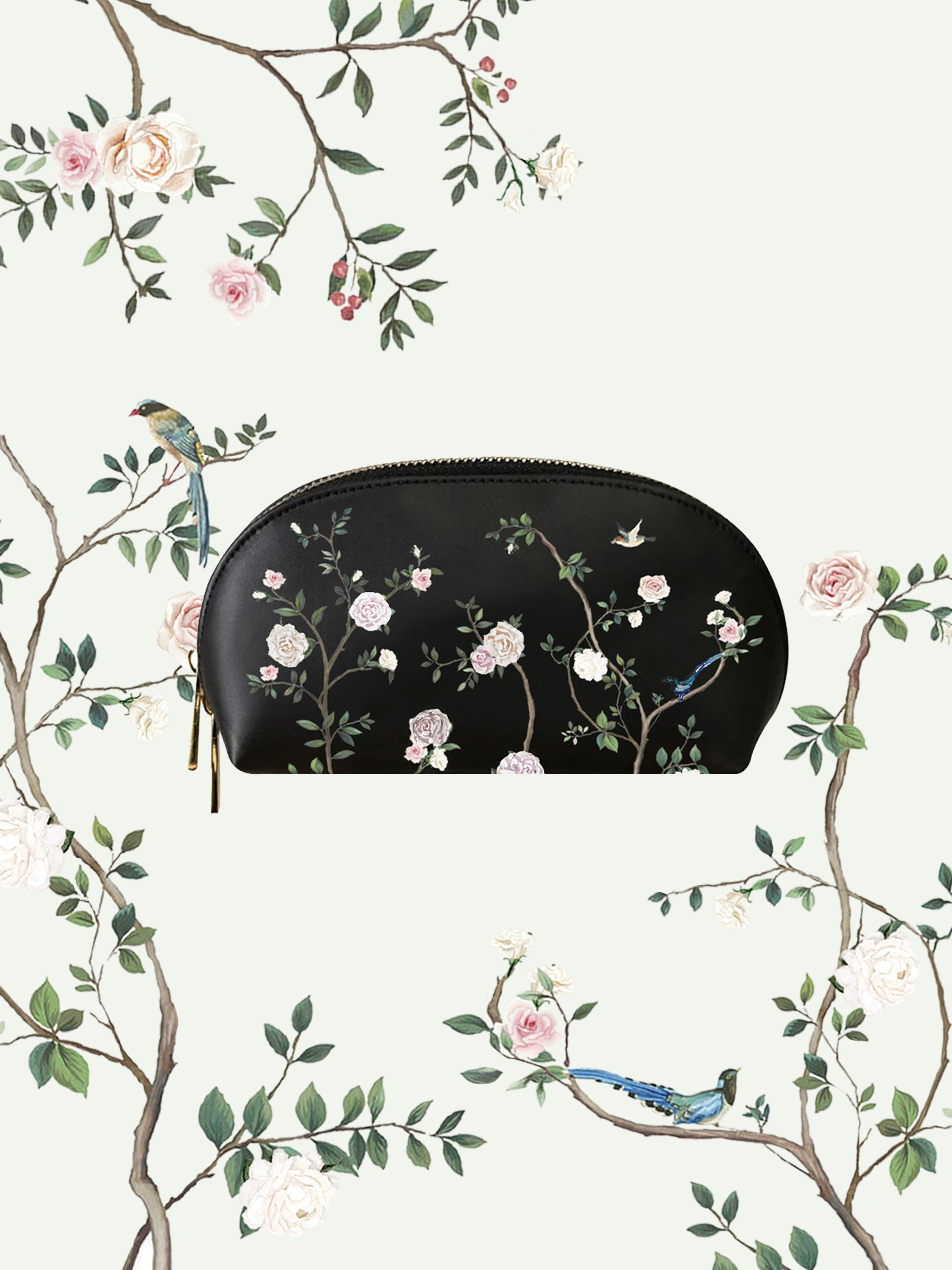 Chinoiserie Black Makeup Bag | Emily Mayne Studio x ALEPEL