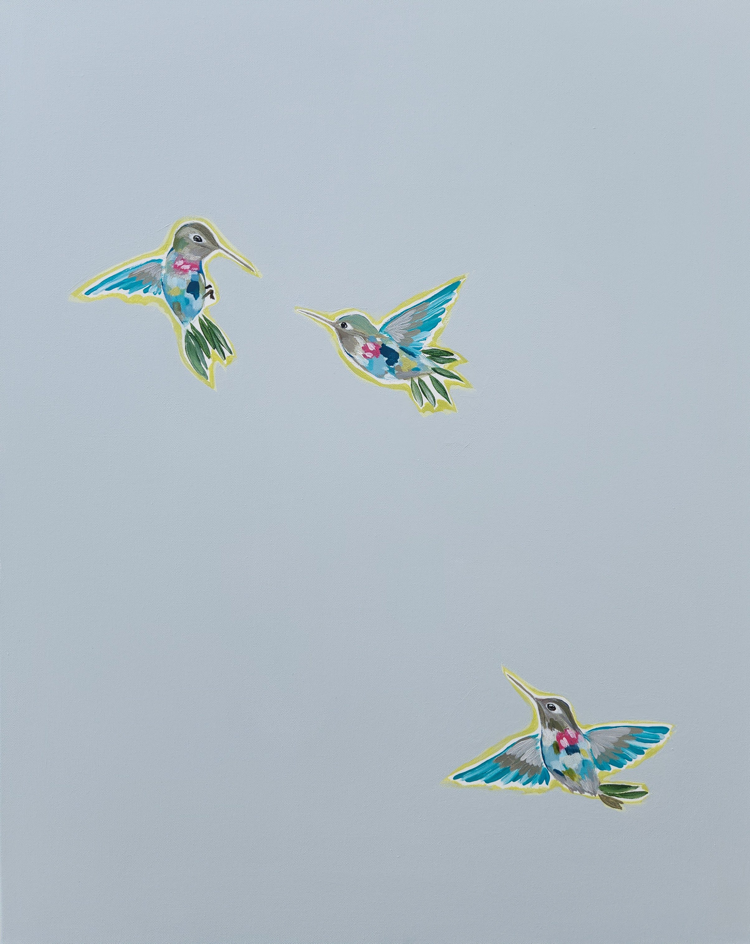 "Hummingbird Dance I" - 30” x 24”