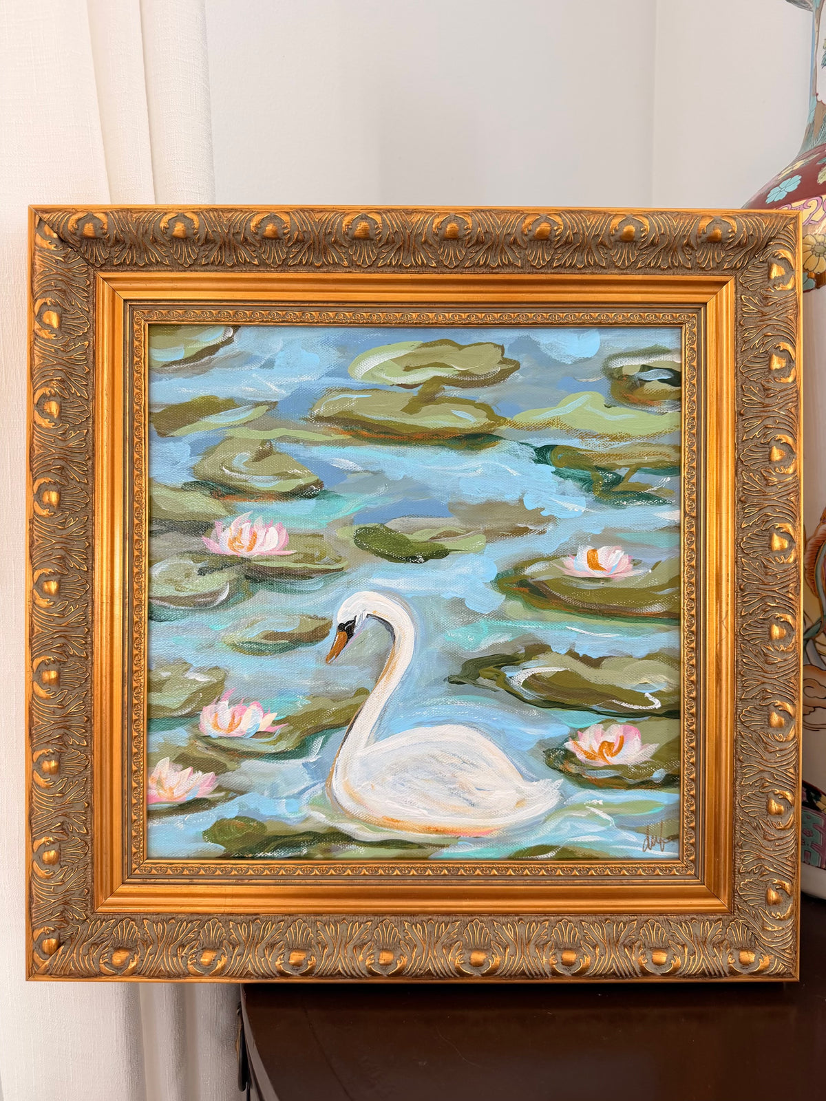 “Swan Song II” - 16” x 16”