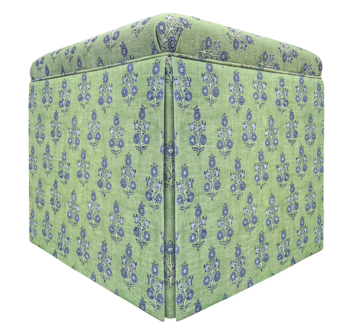 Skirted Ottoman - Poppy Spring by GP&J Baker