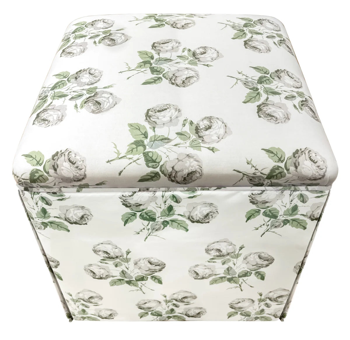 Skirted Ottoman - Boxwood Union by Colefax & Fowler