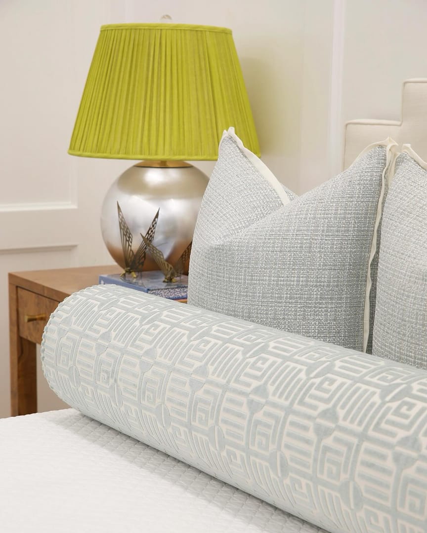 Labyrinth Velvet Mist Bolster - Thibaut