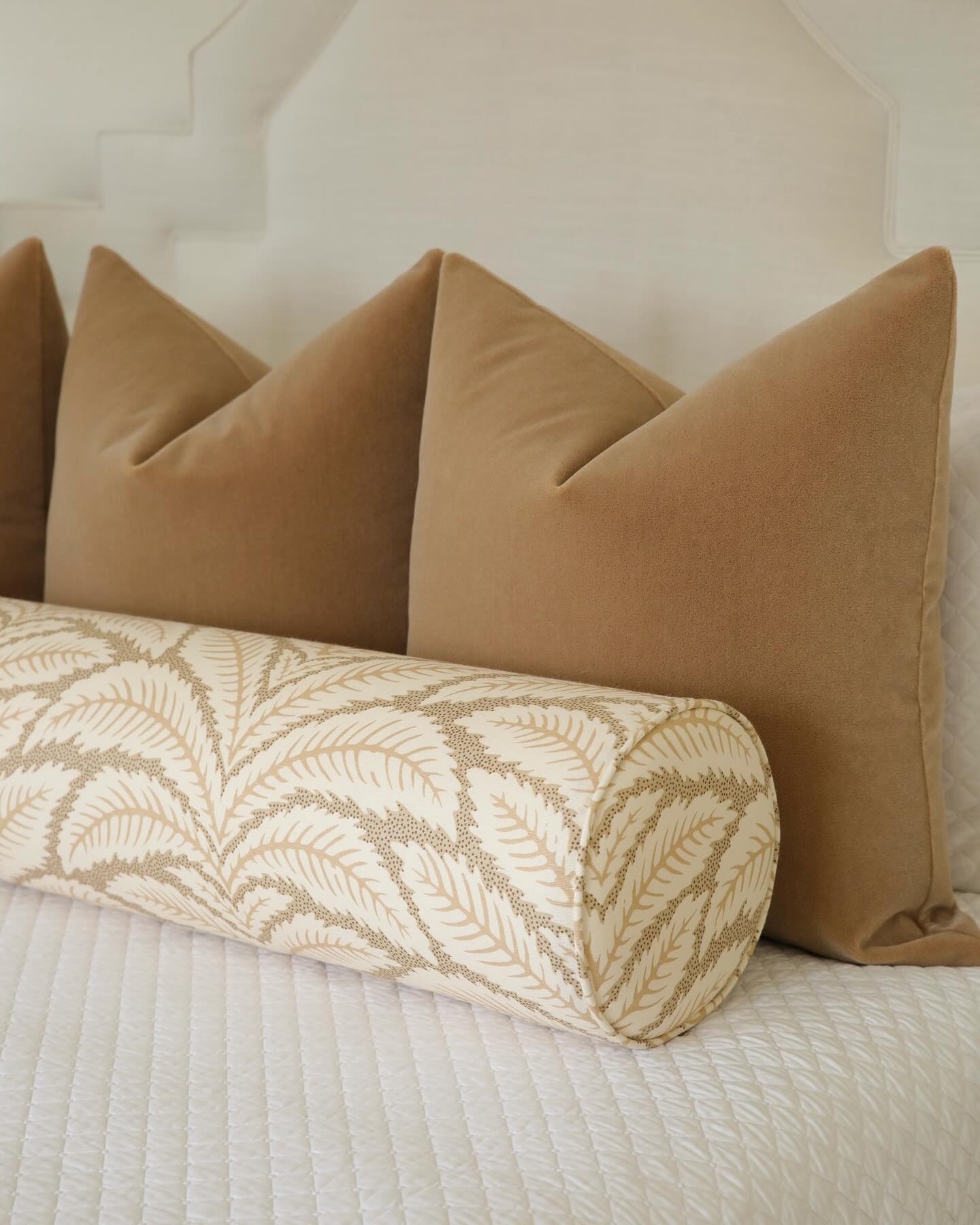 Talavera Beige Bolster - Brunschwig & Fils